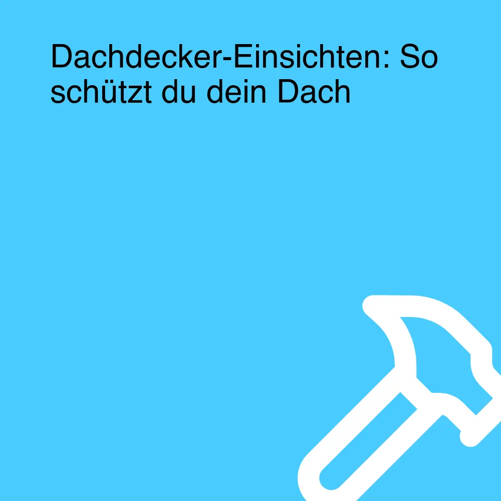 Dachdecker-Einsichten: So schützt du dein Dach