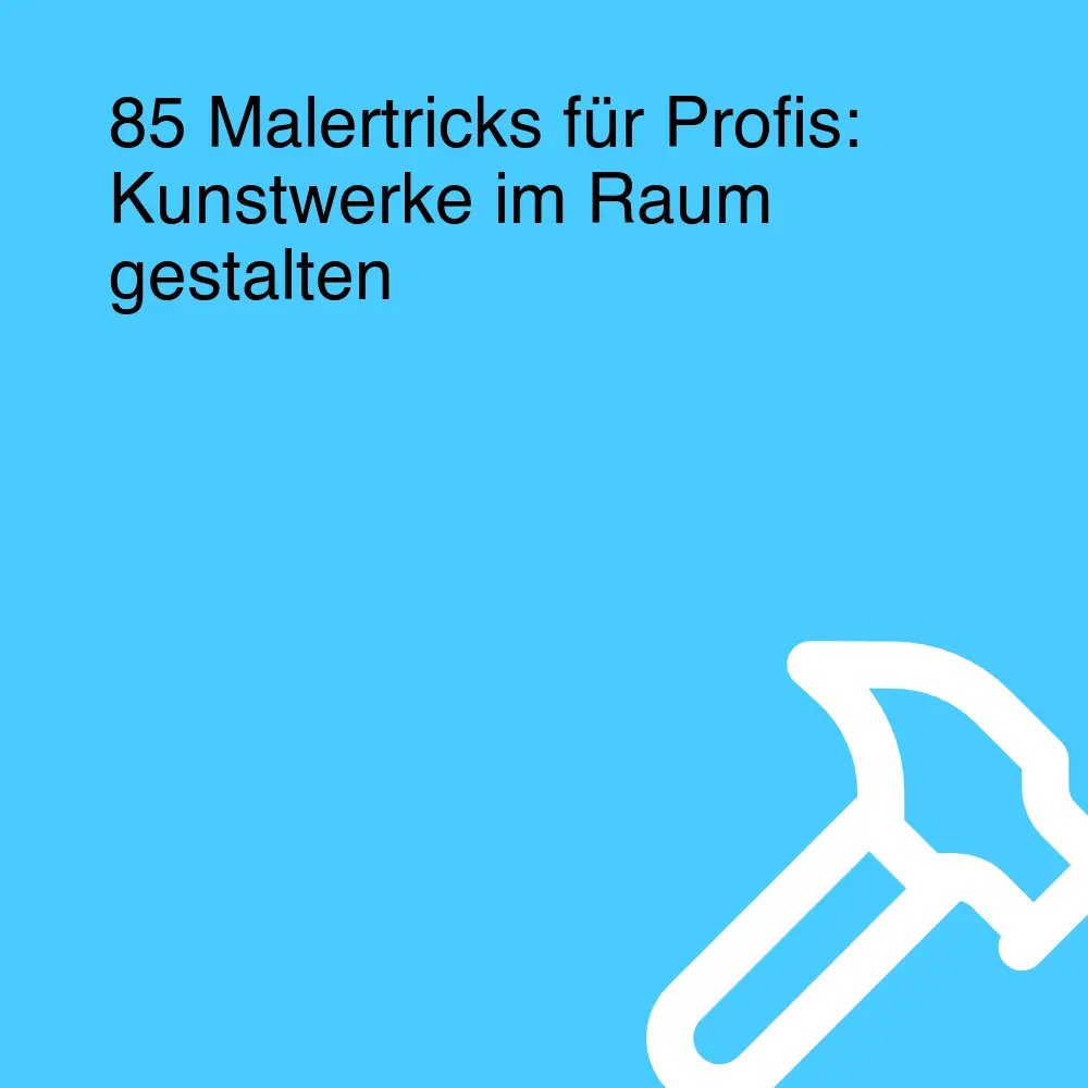 85 Malertricks für Profis: Kunstwerke im Raum gestalten