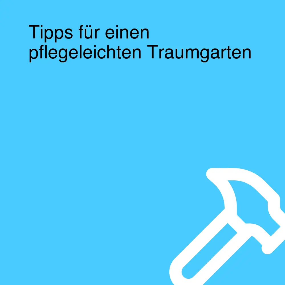 Tipps für einen pflegeleichten Traumgarten Tipps für einen pflegeleichten Traumgarten